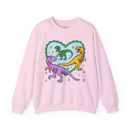 Valentine's Day Sweatshirt for Dinosaur Lover