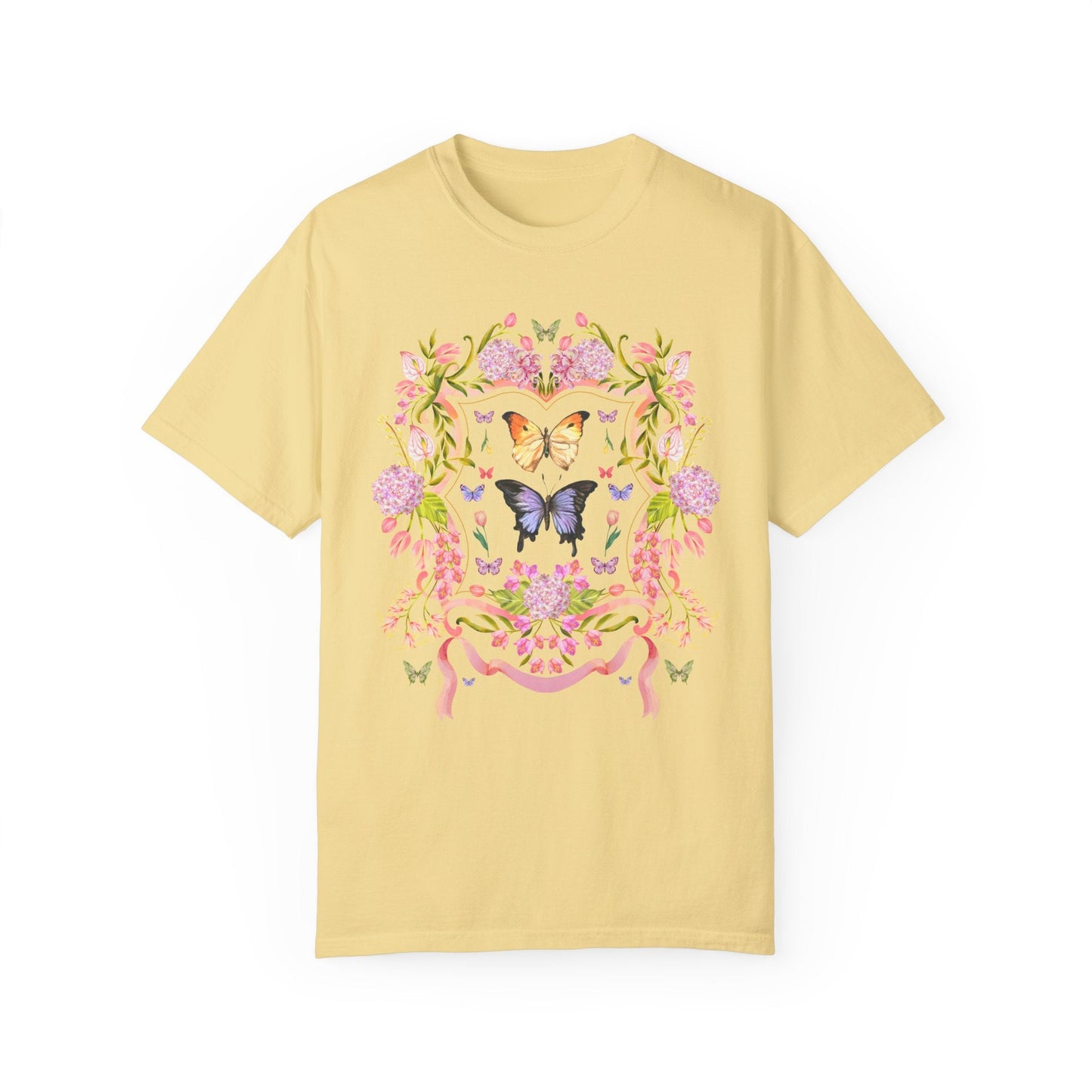 Boho Floral Butterfly Tee