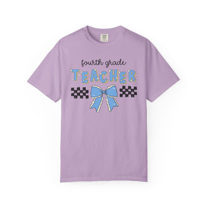 4th Grade Teacher Tee with Bow