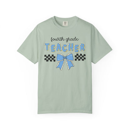 4th Grade Teacher Tee with Bow