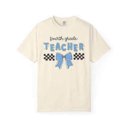 4th Grade Teacher Tee with Bow