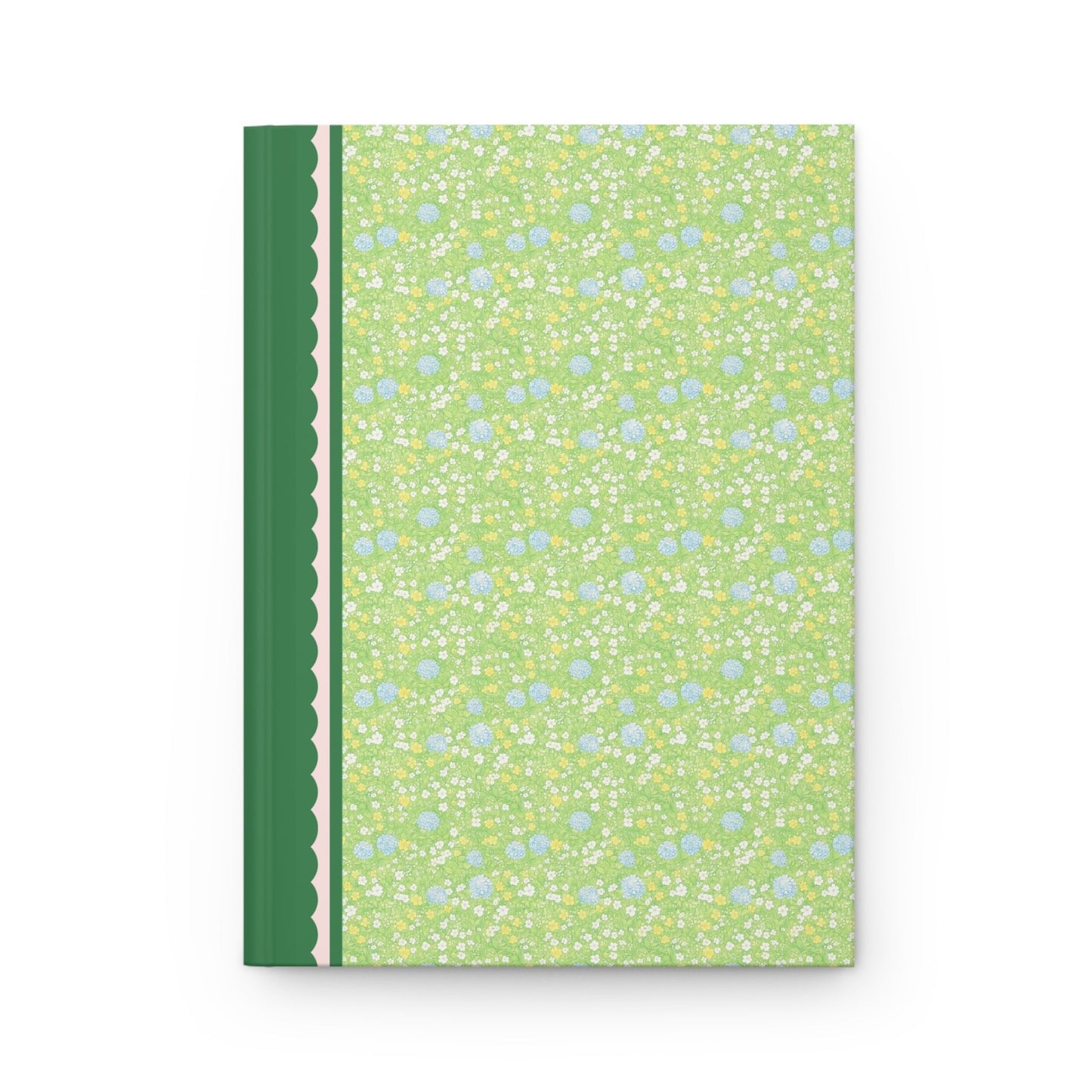 70s Aesthetic Green Flower Journal