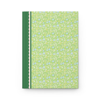 70s Aesthetic Green Flower Journal