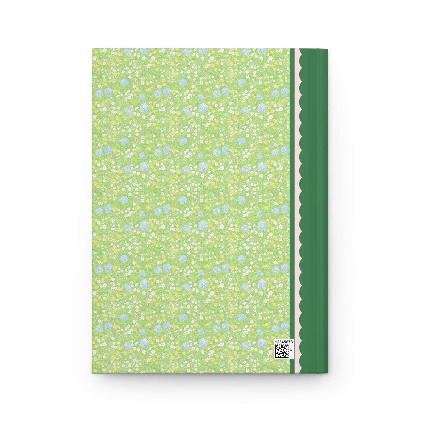 70s Aesthetic Green Flower Journal