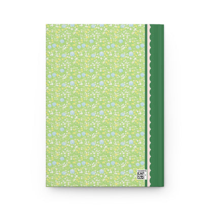 70s Aesthetic Green Flower Journal