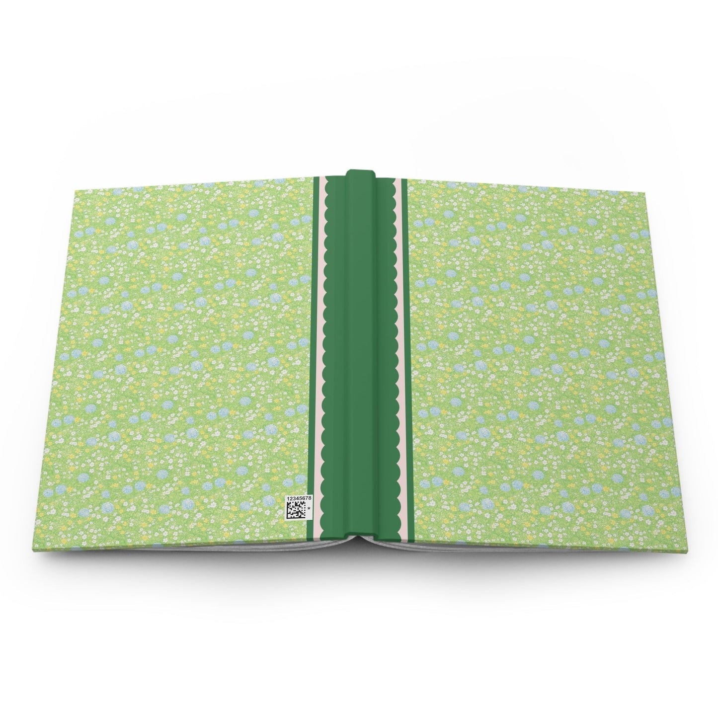 70s Aesthetic Green Flower Journal