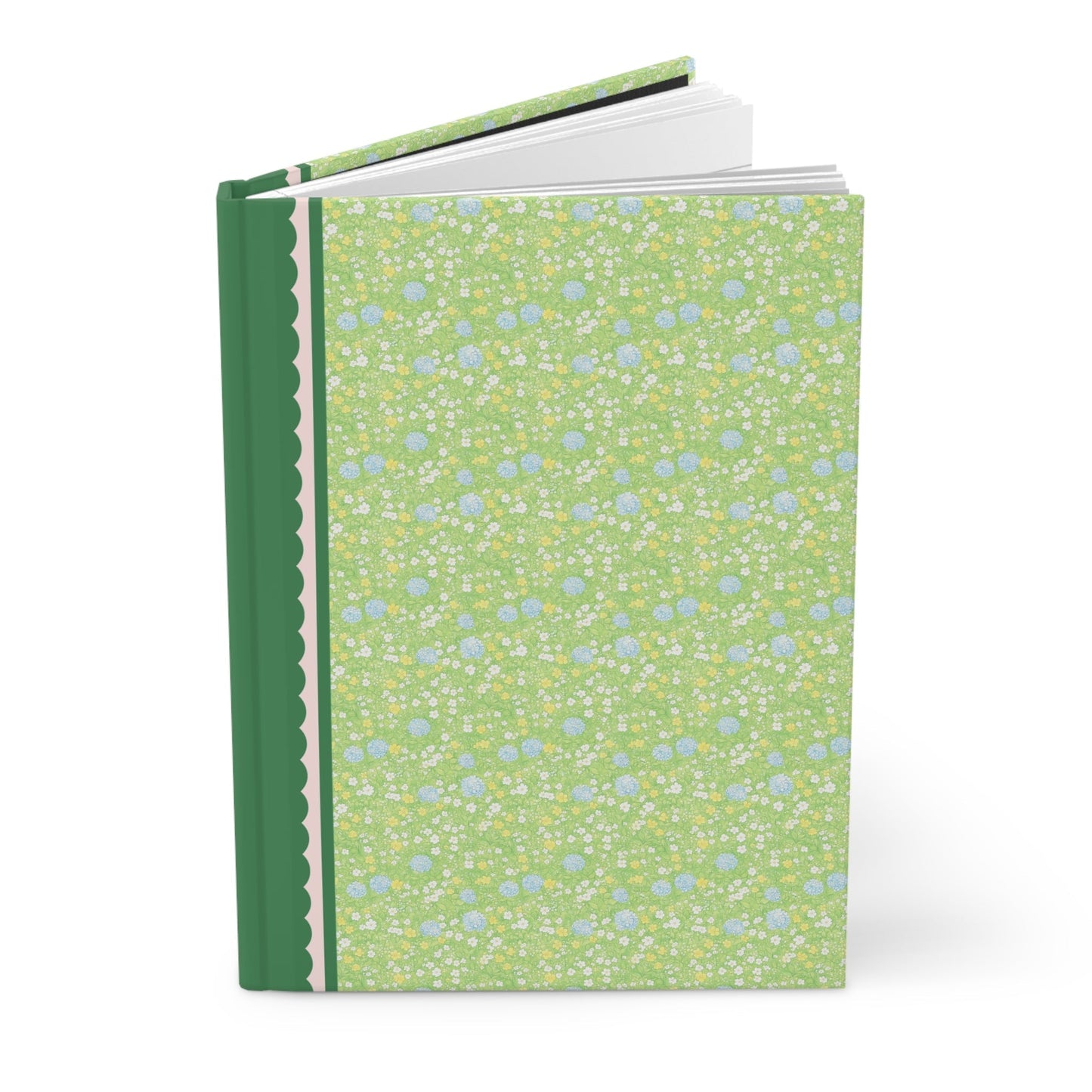 70s Aesthetic Green Flower Journal