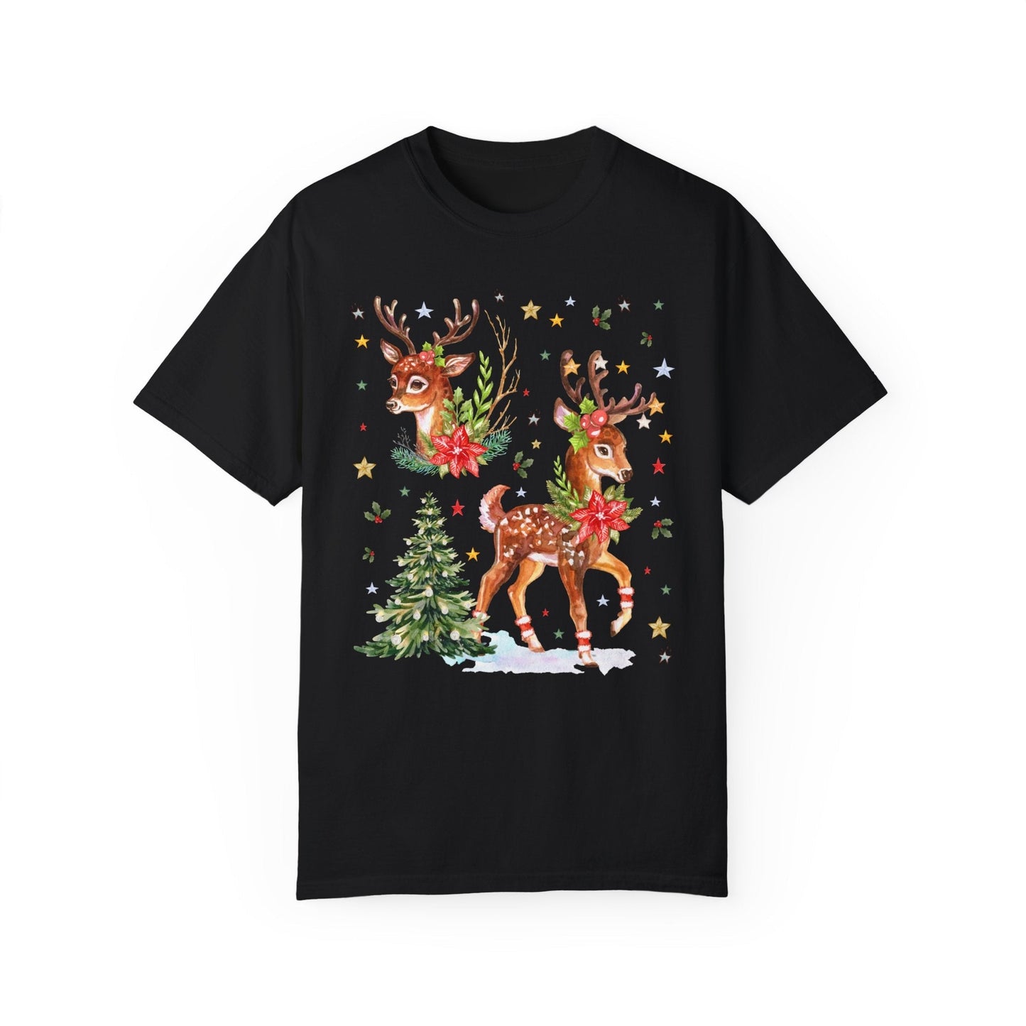 90s Style Christmas Reindeer Tee