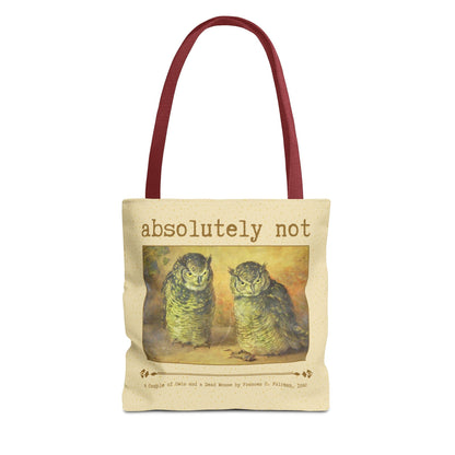 Absolutely Not Funny Art History Tote Bag for Animal Lover