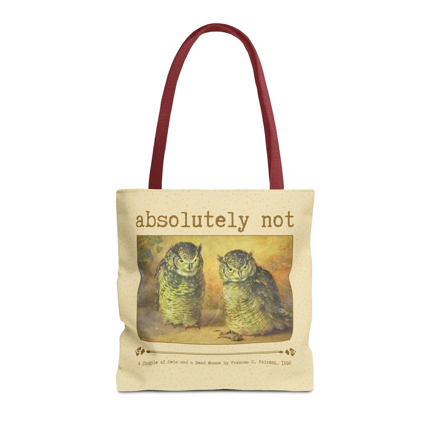Absolutely Not Funny Art History Tote Bag for Animal Lover
