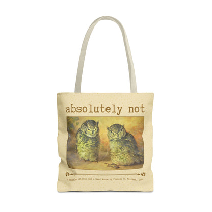 Absolutely Not Funny Art History Tote Bag for Animal Lover