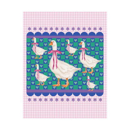Adorable 90s Geese Poster with Bows