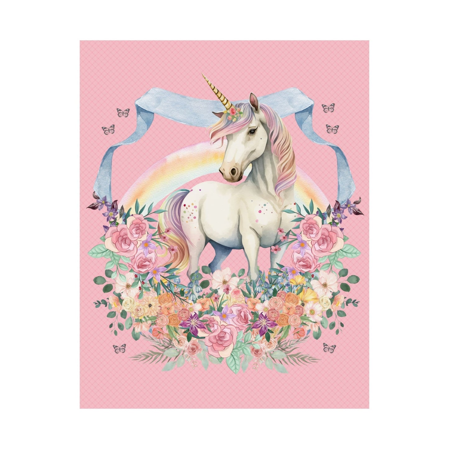 Cute 90s Throwback Unicorn Poster