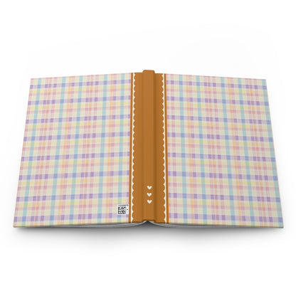 Orange Plaid Lined Notebook