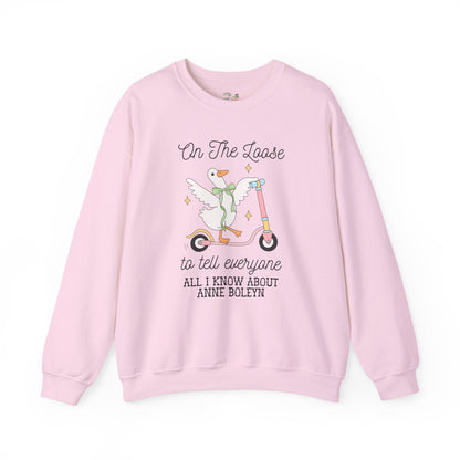 Anne Boleyn Tudor History Sweatshirt with the Cutest Goose