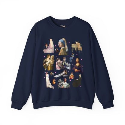 Art History Lover Sweatshirt: Women in Famous Paintings