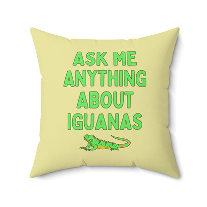 Ask Me About Iguanas Pillow