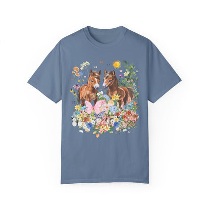 Baby Horses in Flowers