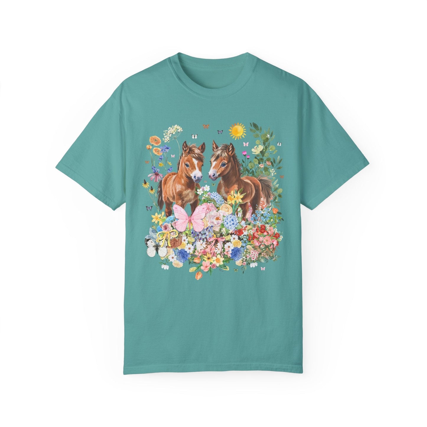 Baby Horses in Flowers