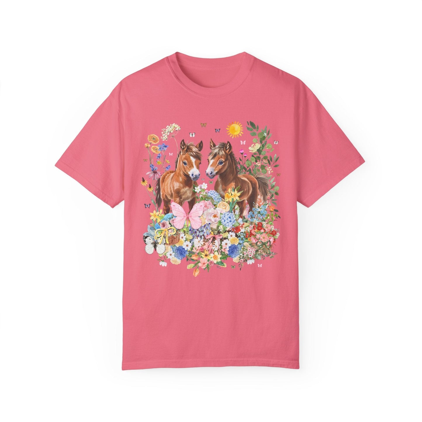 Baby Horses in Flowers