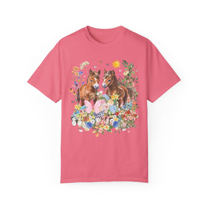 Baby Horses in Flowers