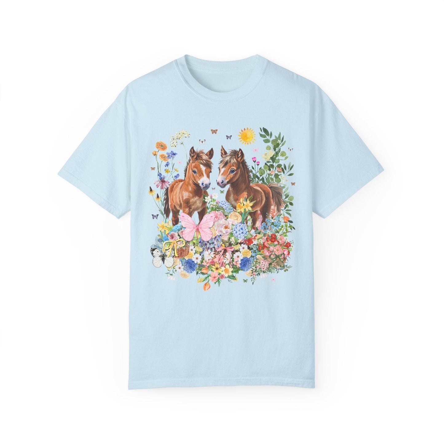 Baby Horses in Flowers