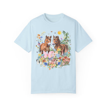 Baby Horses in Flowers