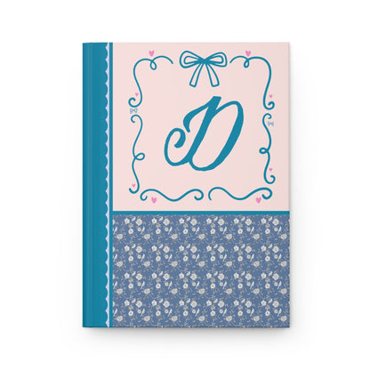 Blue Floral Initial Journal: D