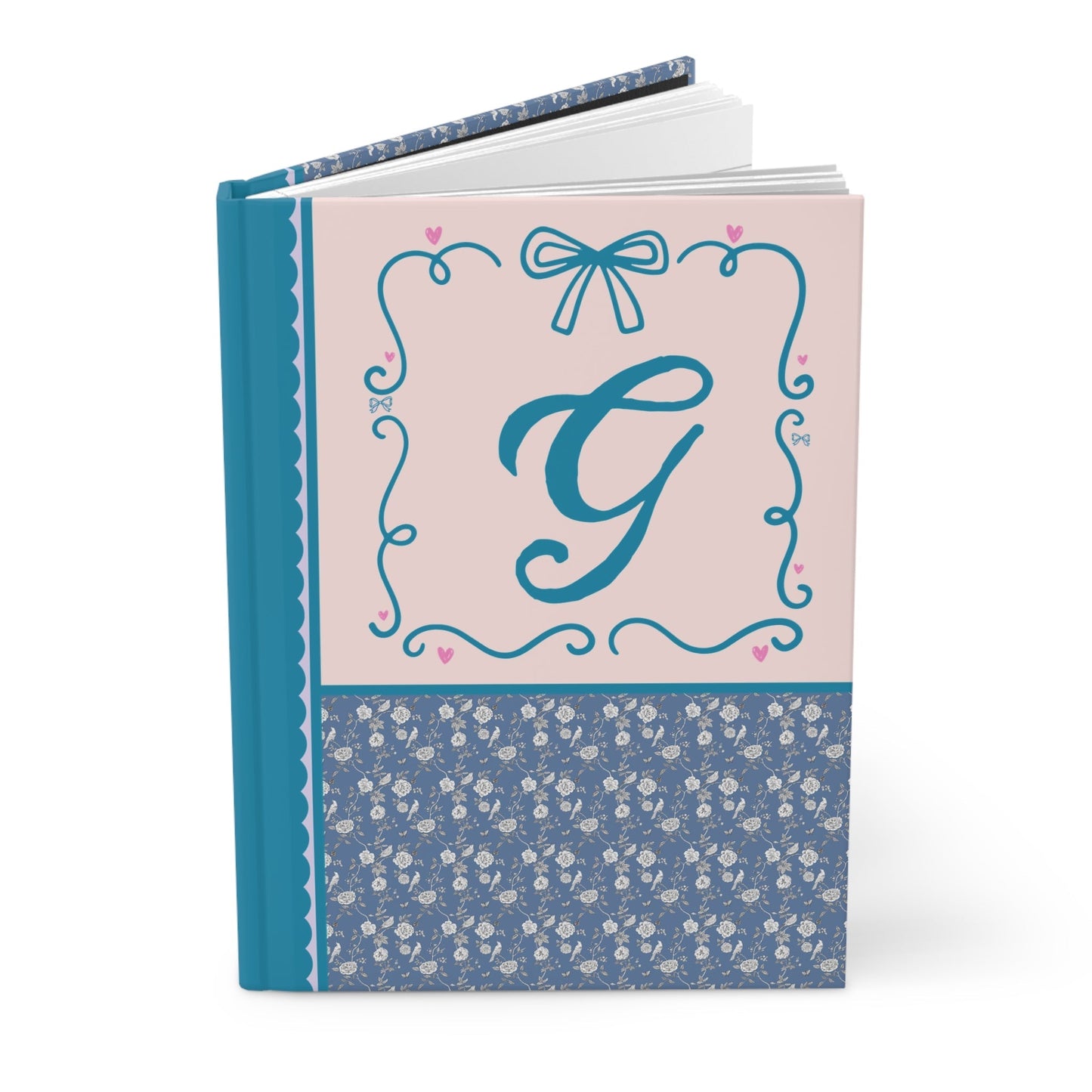 Blue Floral Initial Journal: G