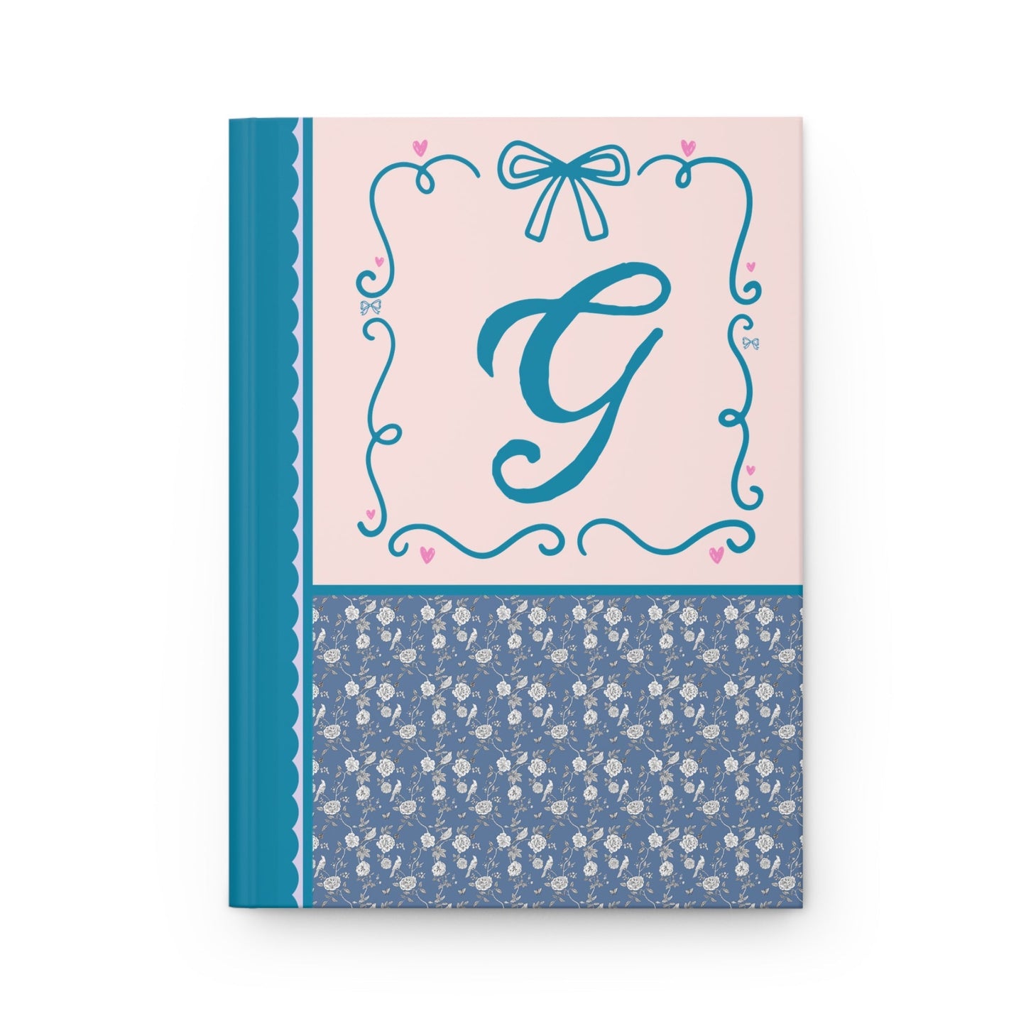 Blue Floral Initial Journal: G