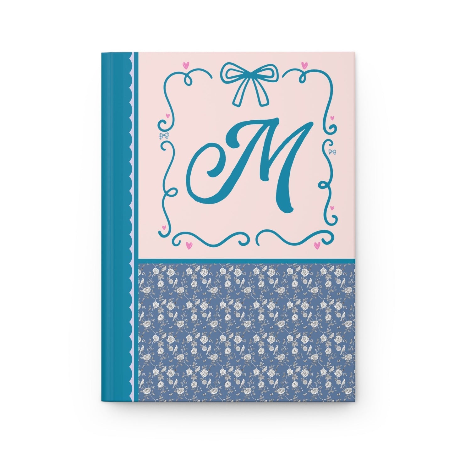 Blue Floral Initial Journal: M