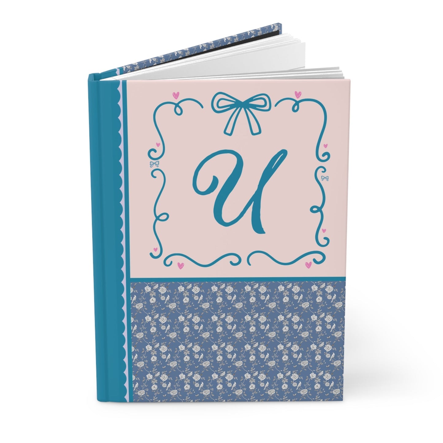 Blue Floral Initial Journal: U