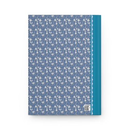 Blue Floral Initial Journal: W