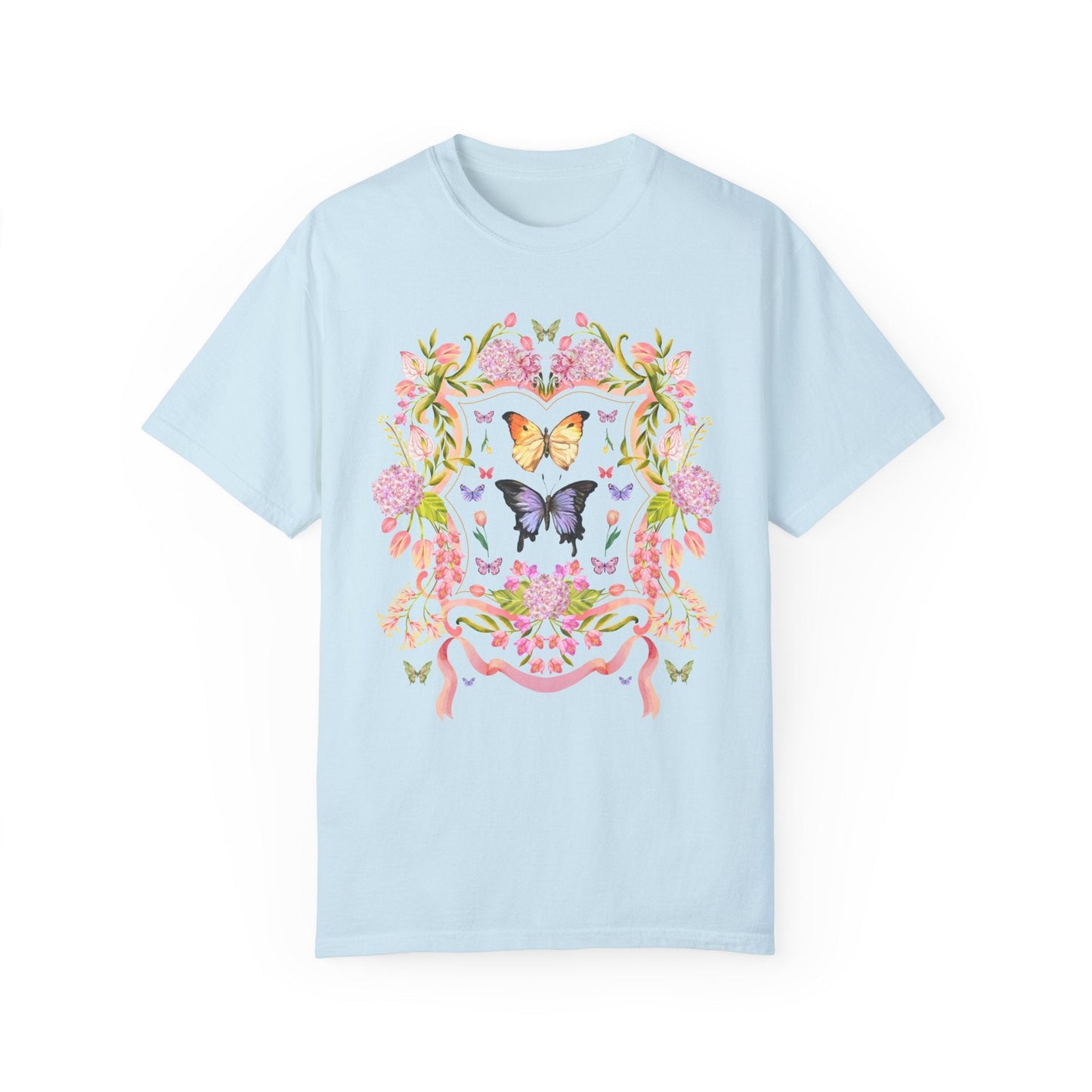 Boho Floral Butterfly Tee