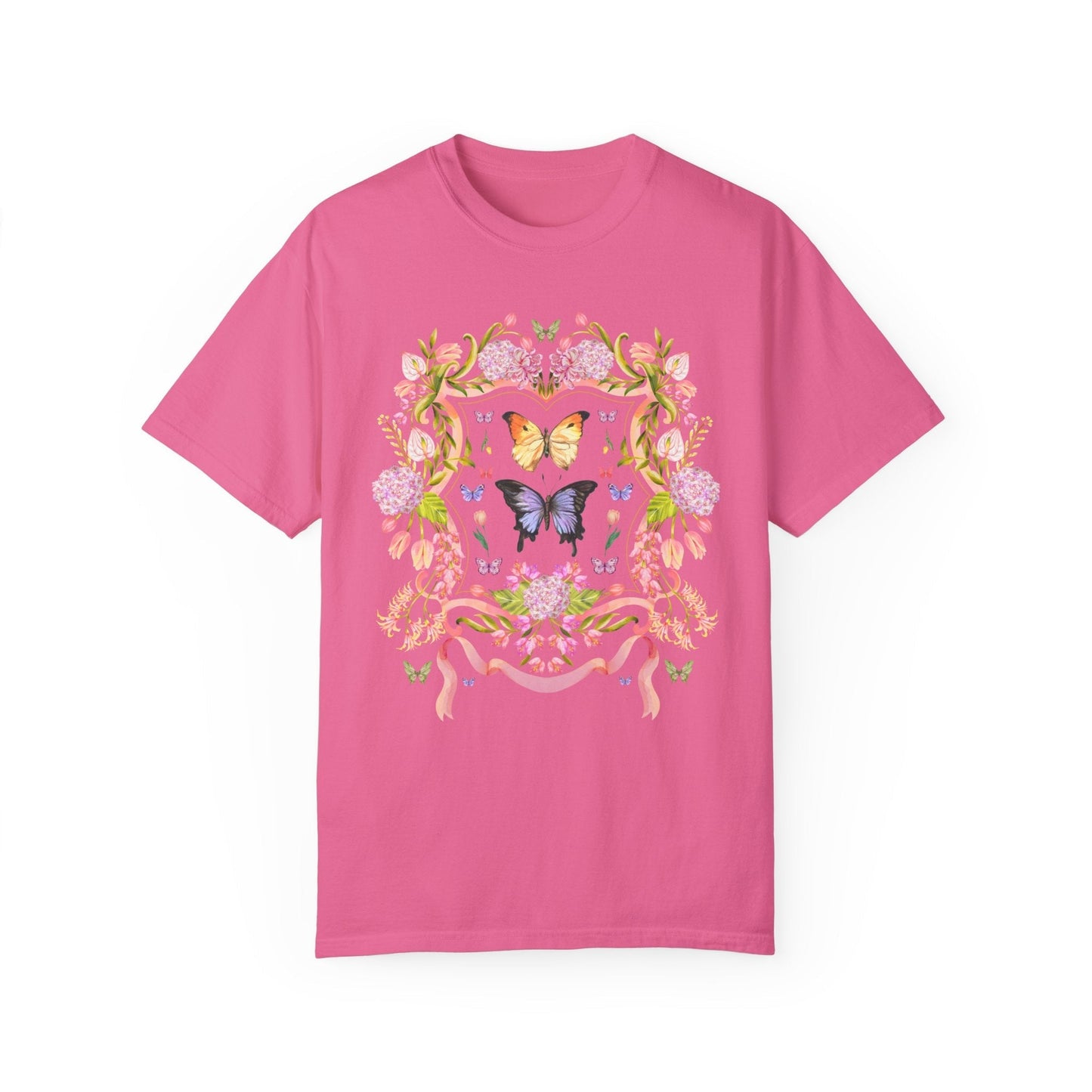 Boho Floral Butterfly Tee