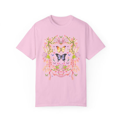 Boho Floral Butterfly Tee