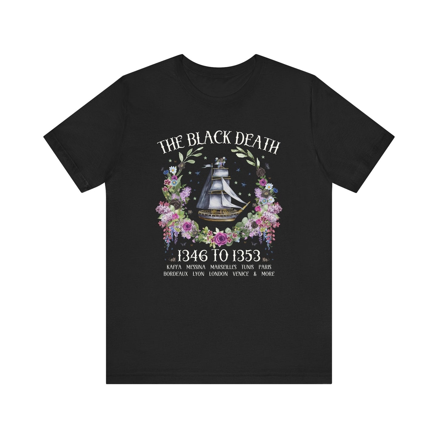 Boho History Black Death Tee Shirt
