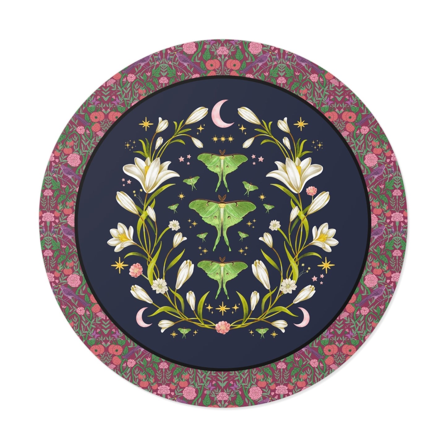 Boho Luna Moth Sticker