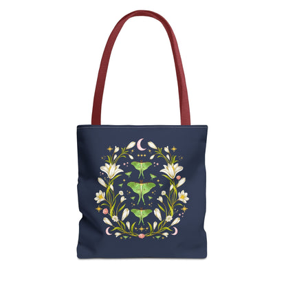 Boho Luna Moth Tote Bag