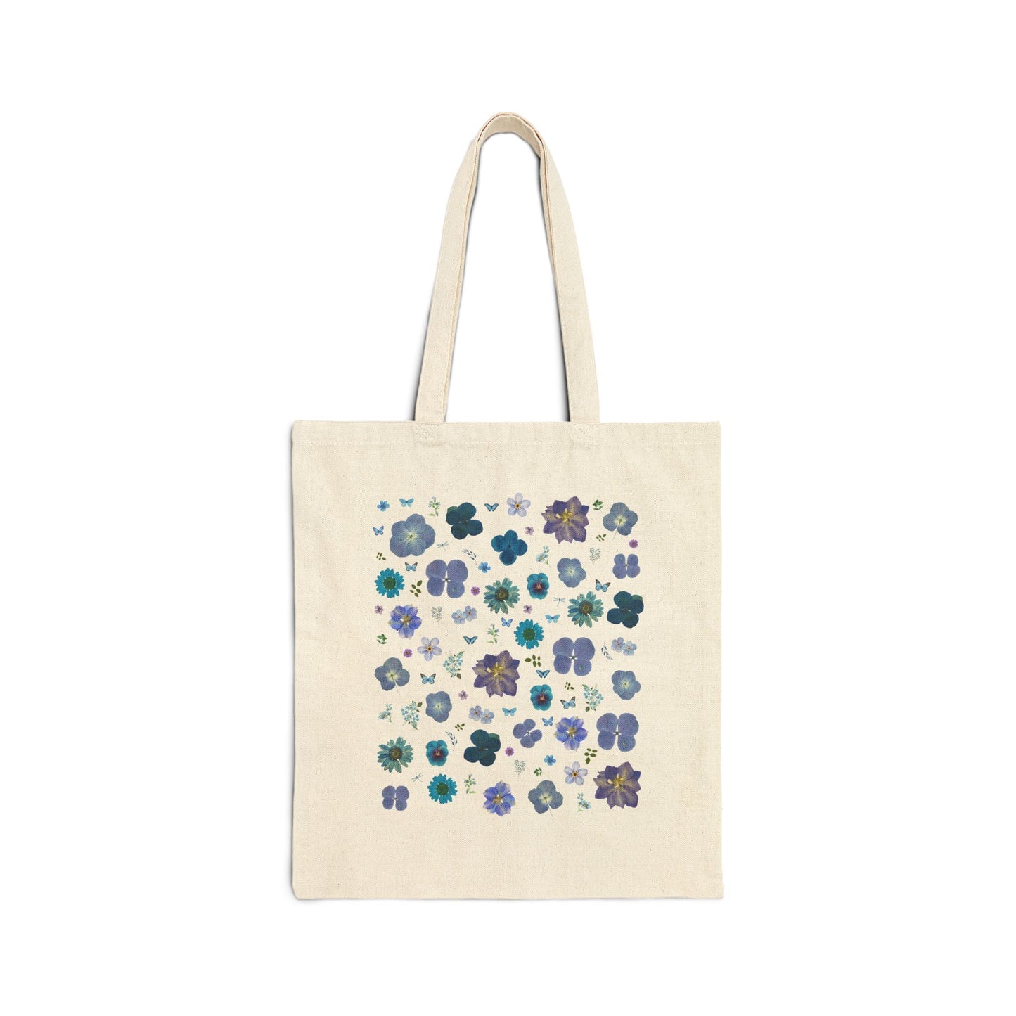 Boho Pressed Flowers Tote Bag