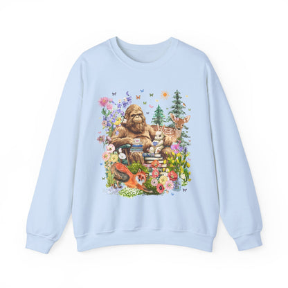 Boho Sasquatch Sweatshirt with Spring Animals