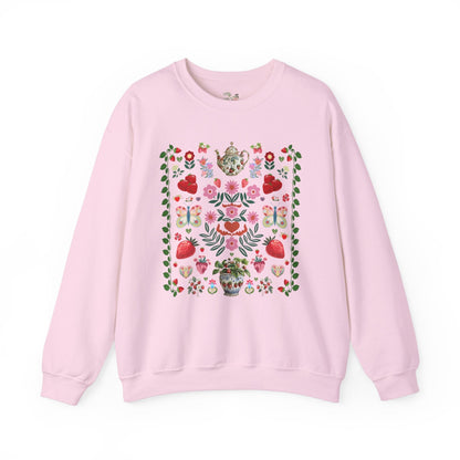 Boho Strawberry Sweatshirt