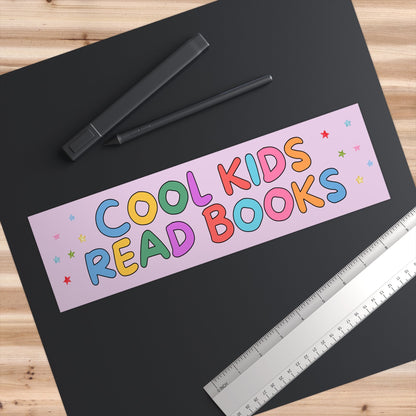 Cool Kids Read Books Bumper Sticker