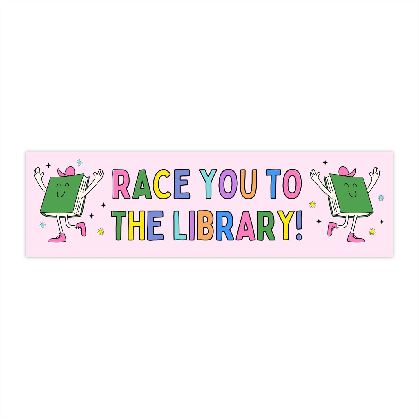 Race You To The Library Sticker