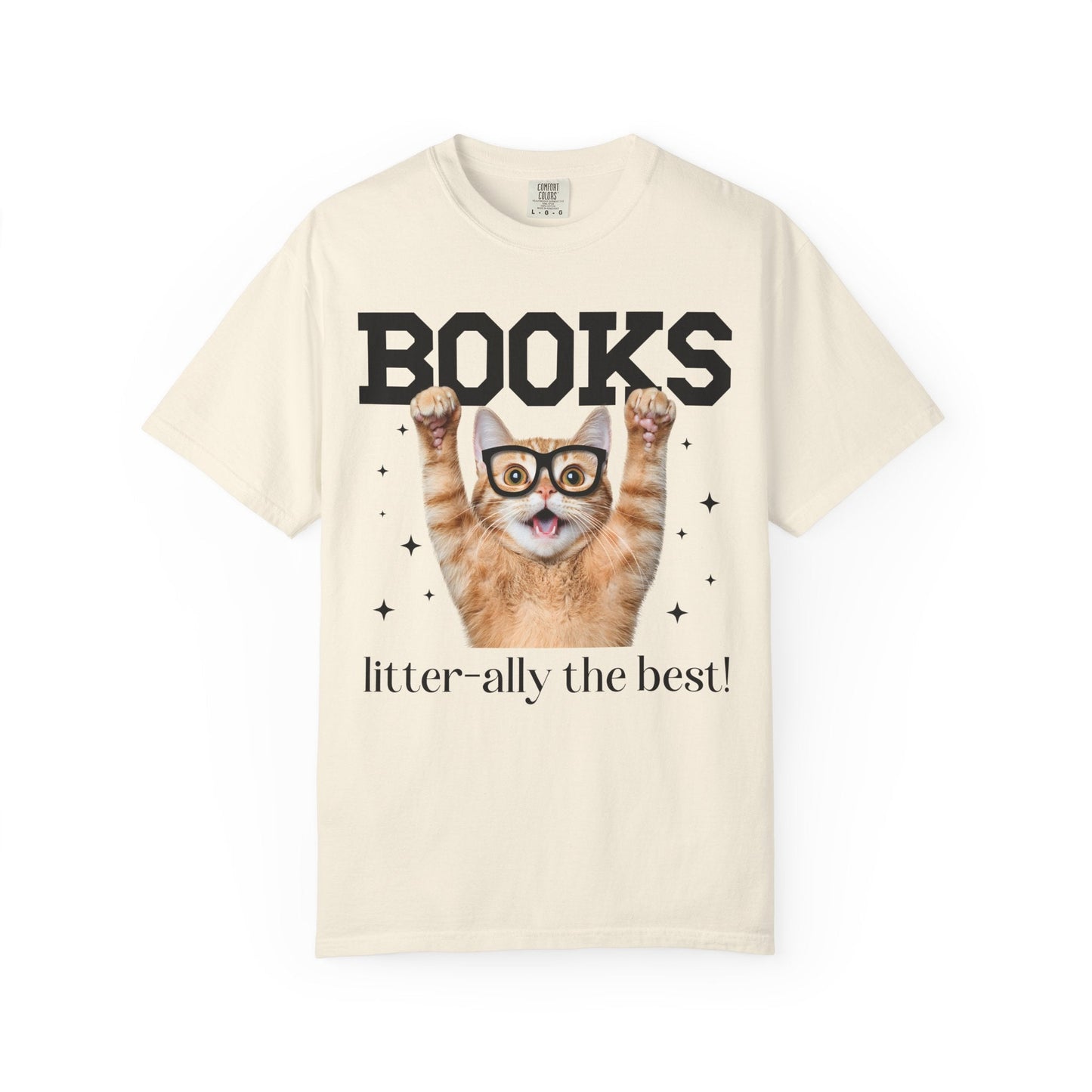 Book Lover Cat Mom Tee