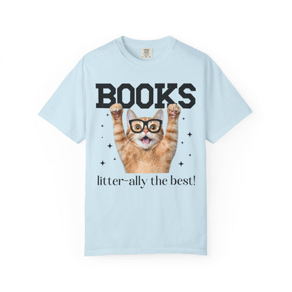 Book Lover Cat Mom Tee