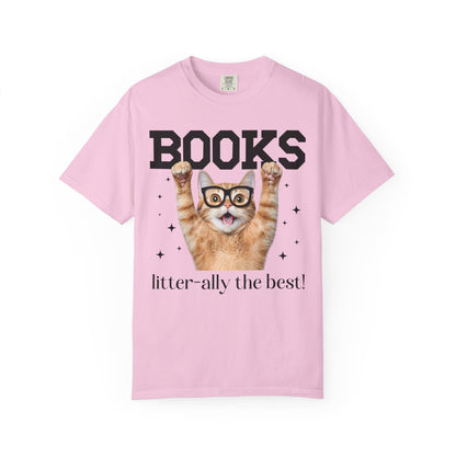 Book Lover Cat Mom Tee
