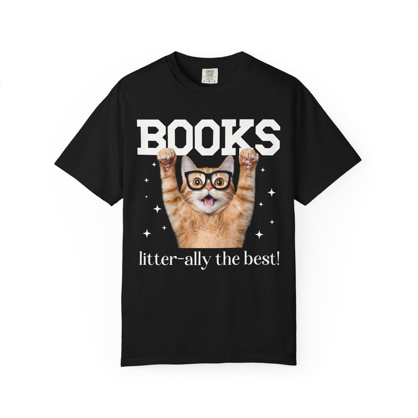 Book Lover Cat Mom Tee