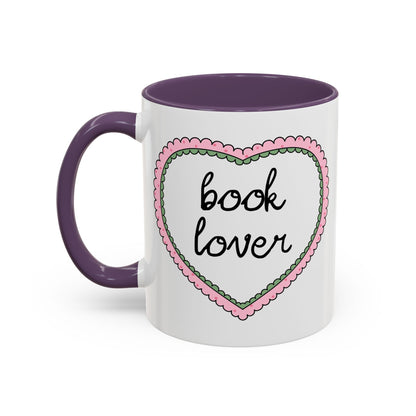 Book Lover Coffee Mug with Heart