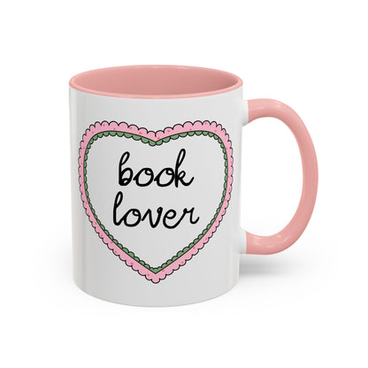 Book Lover Coffee Mug with Heart